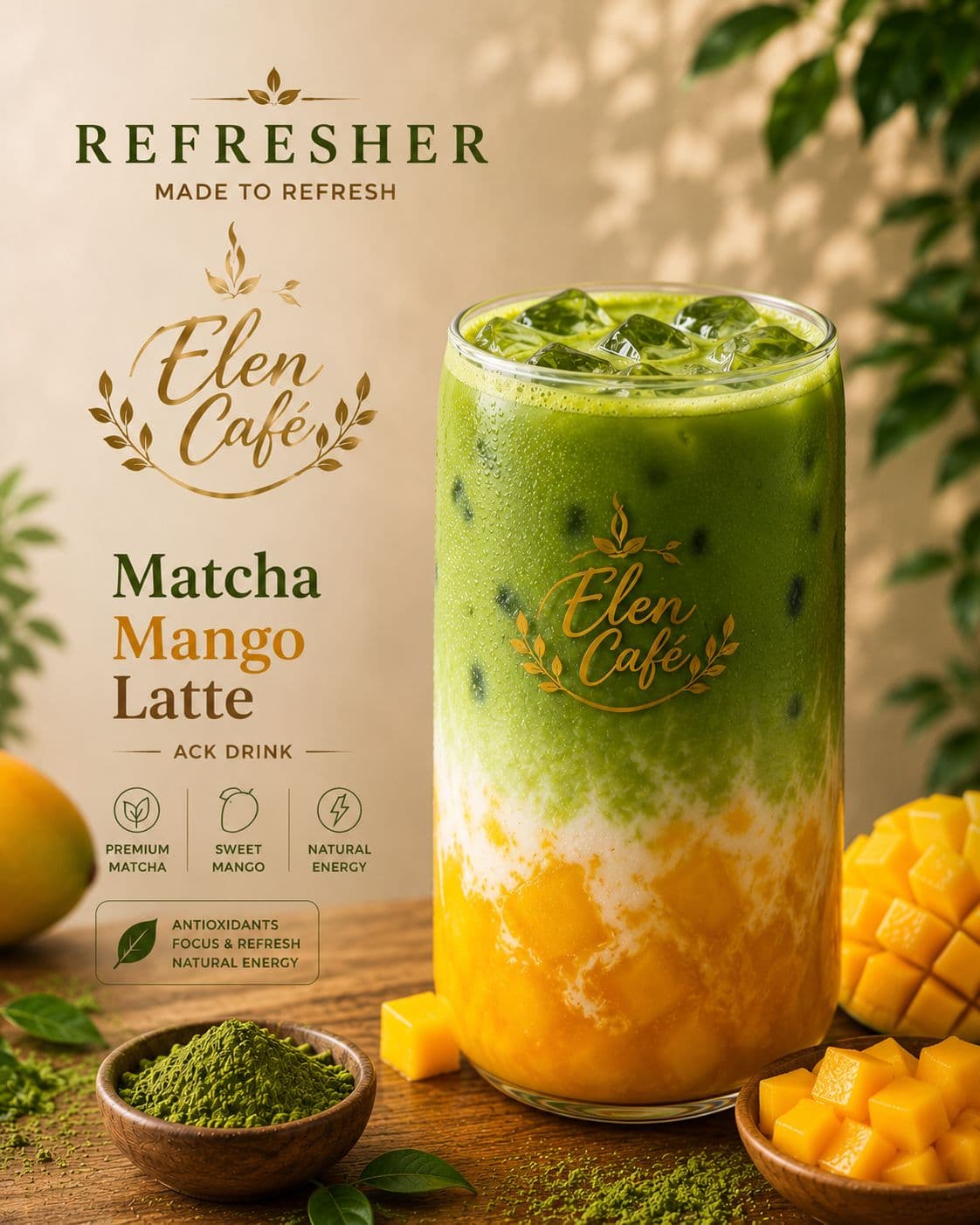 Matcha Mango Latte