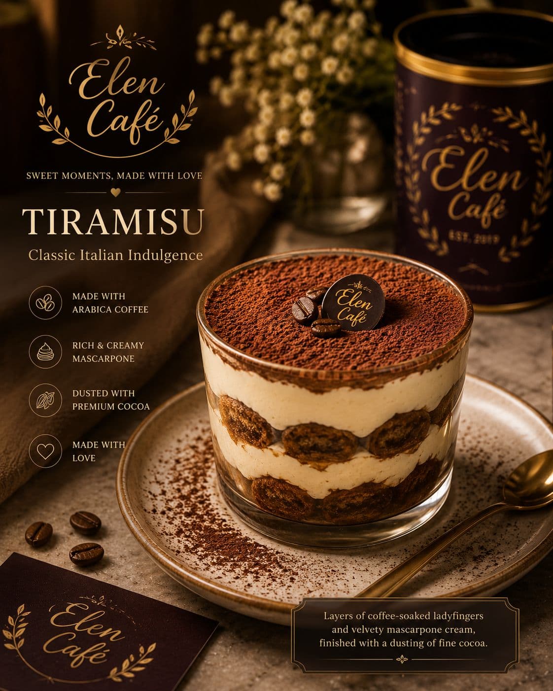 Homemade tiramisu
